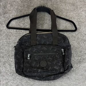 Kipling Tracy Tote Shoulder Monkey Novelty Design Black White Purse Bag